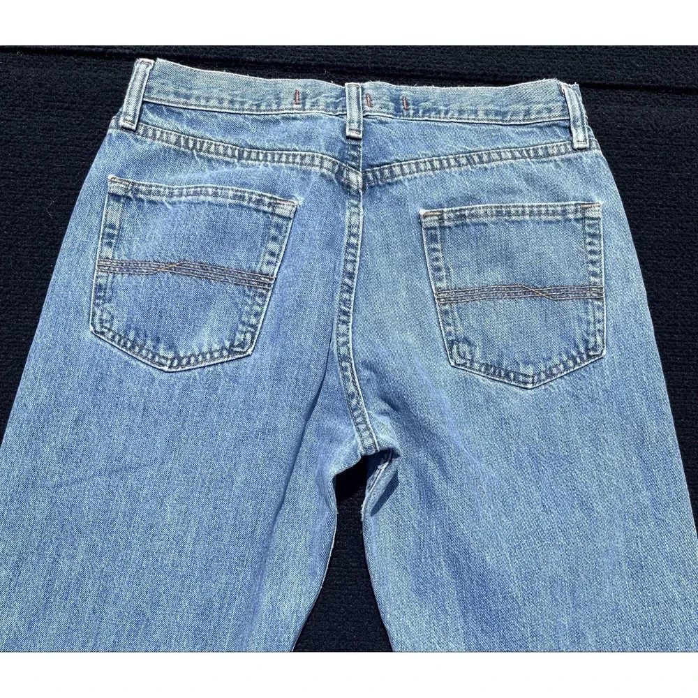 Bailey's PT. Jeans Mens 30x32 Blue Light Wash Regular Fit Straight Cotton Denim